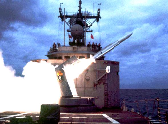 Standard Missile being launched.