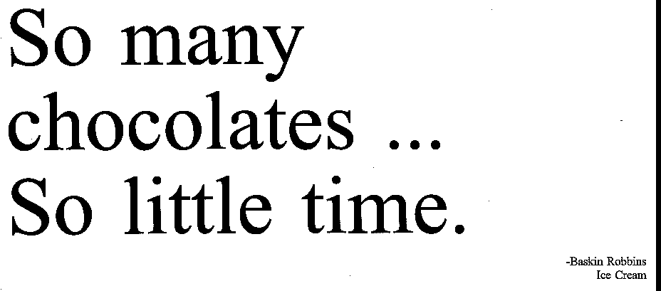 Chocolate motto