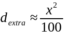 d_extra approximated