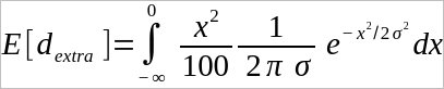 expected normal distribution integral