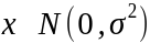 normal distribution symbol