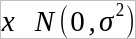 normal distribution symbol