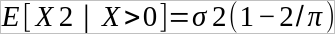 known fact about half-normal distribution